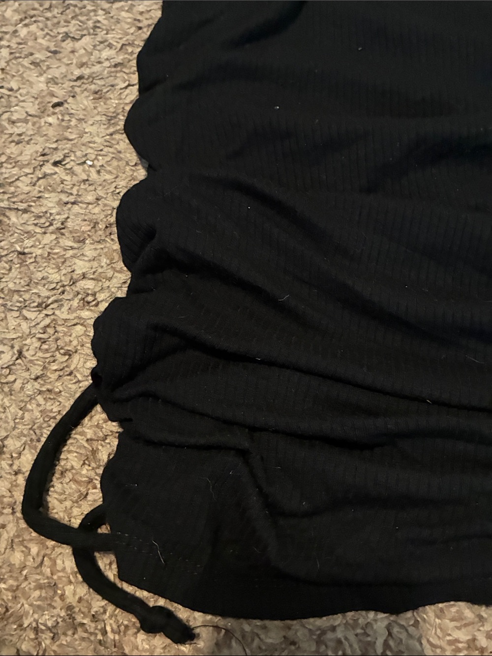 Black Ruched Side Dress - Picture 3 of 3